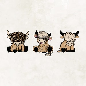 Vache mignonne Svg| Vache des Highlands Svg| Vache Svg| Tête de vache Svg| Fichier de coupe de vache des Highlands| Crâne de vache Svg| Bébé vache Svg| Téléchargement instantané