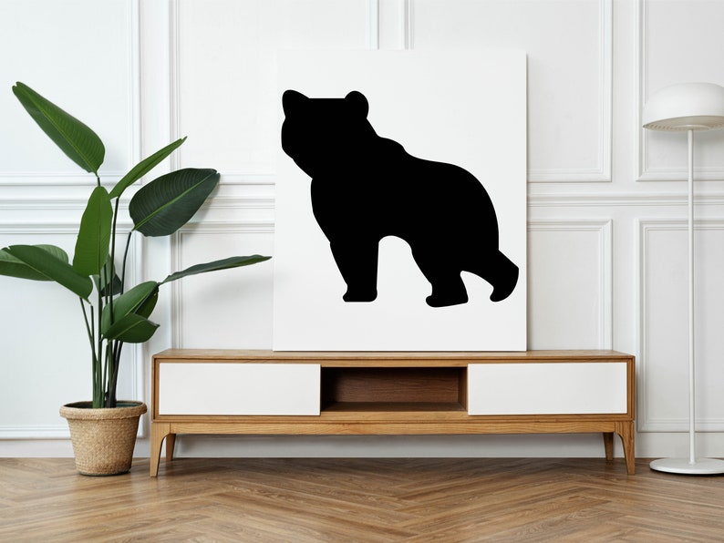 Mama Bear Svg| Papa Bear Svg| Baby Bear Svg| Black Bear Svg| Family Bear Silhouette Svg| Mama Bear Png| Bear Body Svg| Bear Cricut File image 5