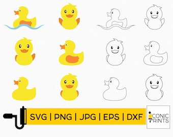 Bain canard Svg, Svg de canard en caoutchouc, canard Svg, Cricut Svg, fichier vectoriel Svg, téléchargement immédiat