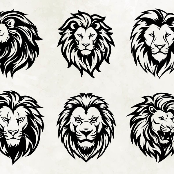 Lion Face Svg| Lion Head Svg| Lion Svg| Lion King Svg| Leo Svg| Lion Mascot Svg| Lion Printable| Instant Download