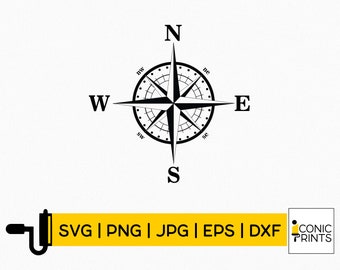 Compass Svg Png| Nautical Compass Svg| Compass Rose Svg| Adventure Svg| Compass Clipart| Travel Svg| Compass Svg Cricut| Instant Download
