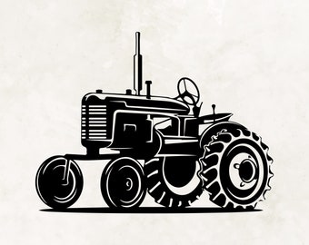 Old Tractor Svg| Tractor Svg| Tractor Clipart| Tractor Files for Cricut| Tractor Silhouette| Instant Download