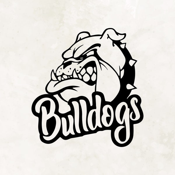 Bulldog Mascot SVG - Png - Eps - Dxf| Bulldog Svg| Bulldog Clip Art | Bulldog Head | Bulldog Mom Svg| Bulldog Png | Instant Download