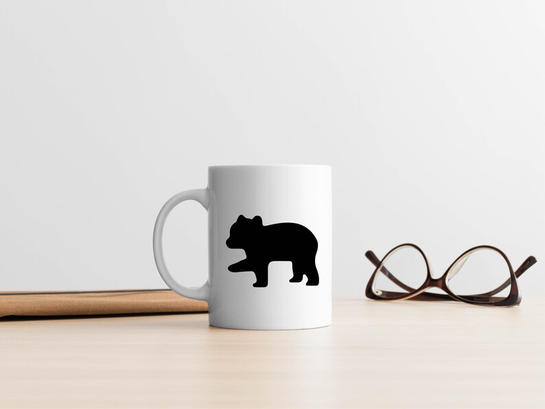 Mama Bear Svg| Papa Bear Svg| Baby Bear Svg| Black Bear Svg| Family Bear Silhouette Svg| Mama Bear Png| Bear Body Svg| Bear Cricut File image 3