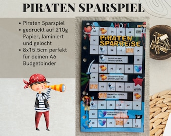 Piraten - Sparspiel | A6 Umschlagmethode | Budgetieren mit Spaß und Erfolg