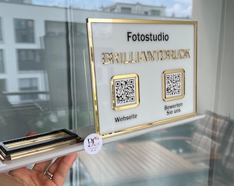 SVG laser file, business card holder with QR code, BusinessCardsHolder, scantopaysign, Google review stand