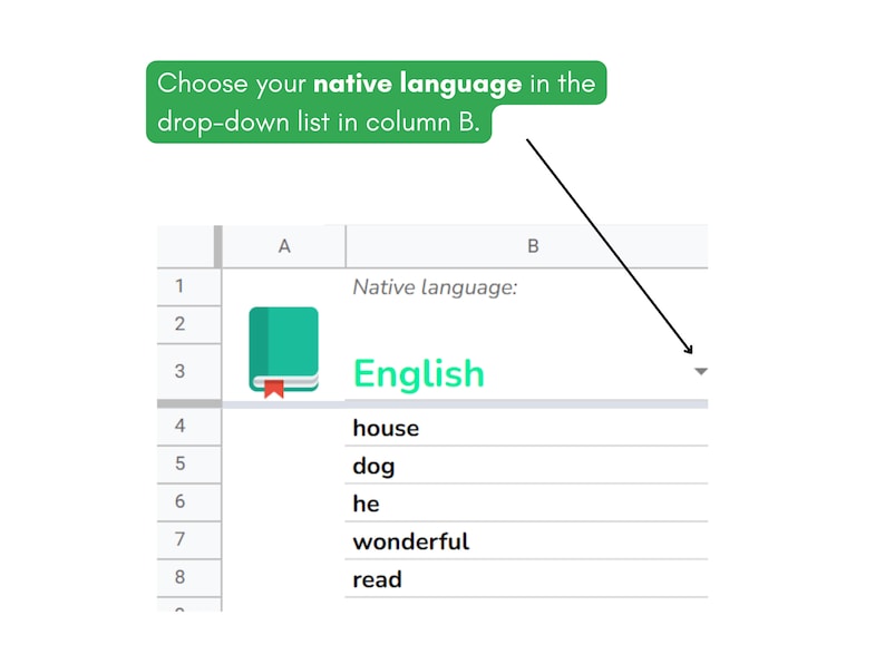 Vocabulary List Spreadsheet Template to Help You to Reach Your Language