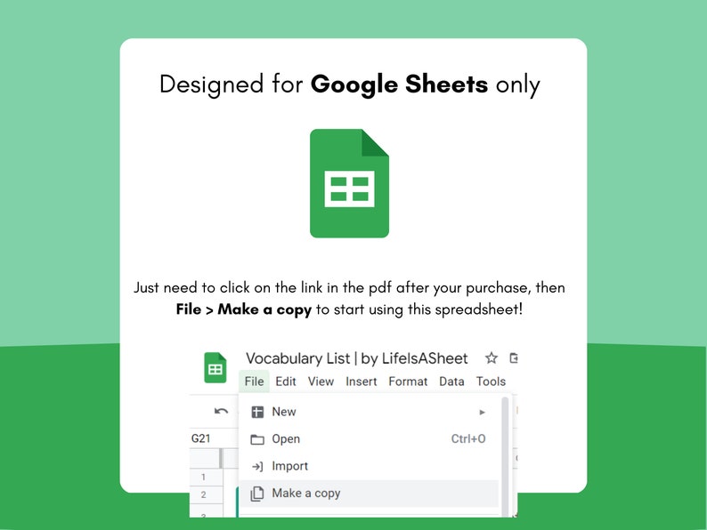 Vocabulary List Spreadsheet Template to Help You to Reach Your Language