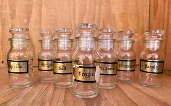 Vintage Apothecary Spice Jars Etsy