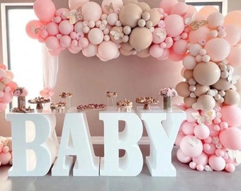 30" tall and 8" deep BABY Table Base Foam Letters | Gender Reveal | Baby Shower | Boy or Girl