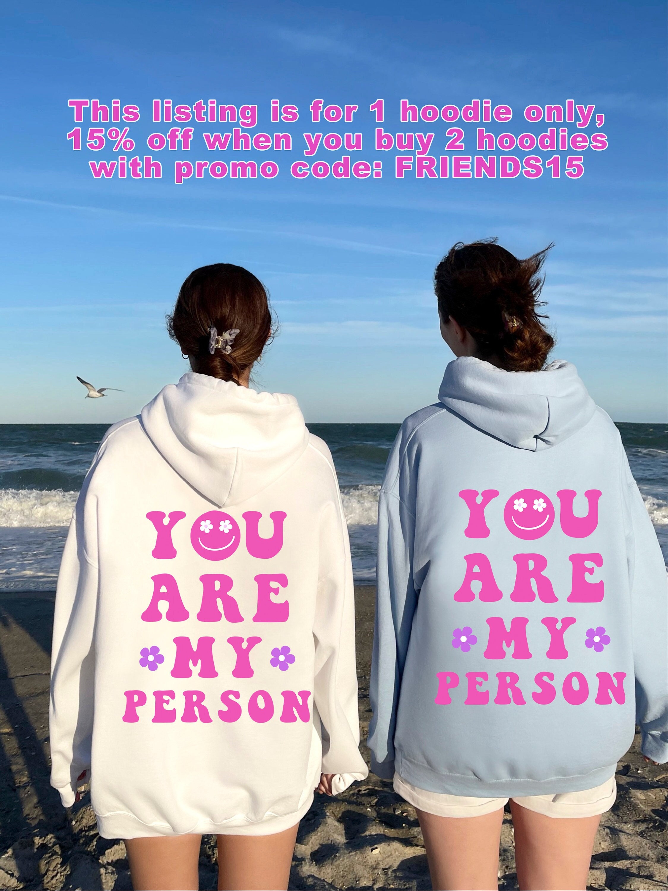 Matching Best Friend Hoodies You Are My Person Bestie Hoodie Set Gift for Her 2000s Girl Aesthetic Couples Sweater BFF Hooded Sweatshirt Etsy