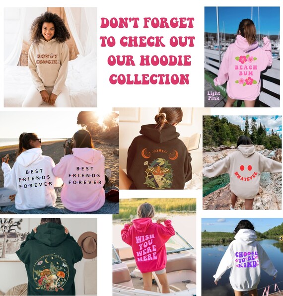 Couples Matching Hoodie Best Friend Hoodie Aesthetic Hoodie Bestie Birthday Gift BFF Hooded Sweatshirt Oversized Y2K Trendy Sweater Etsy