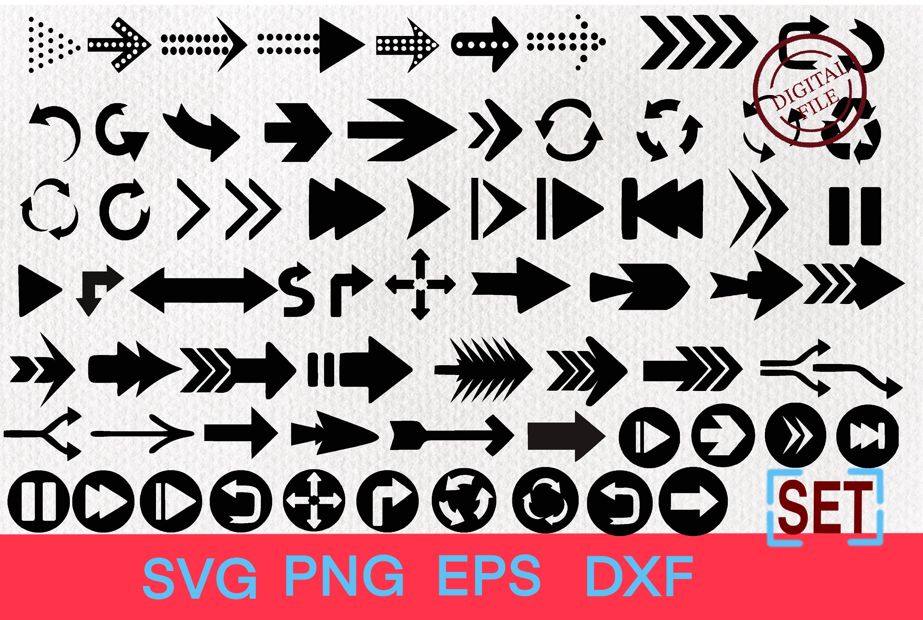 70 Arrow Shapes Cut Files Road Direction Signs SVG Arrows - Etsy