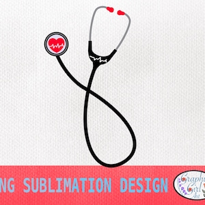 Nurse Stethoscope png -  Stethoscope png - Stethoscope sublimation -Nurse Stethoscope png - Stethoscope Heart png - EKG png