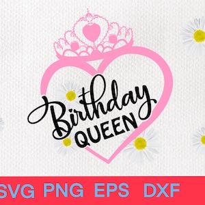 Queen SVG vector, Birthday Girl Svg - Queen Design for shirt, Cricut cut file, Sublimation ready for Shirt, His Queen, Birthday cut files