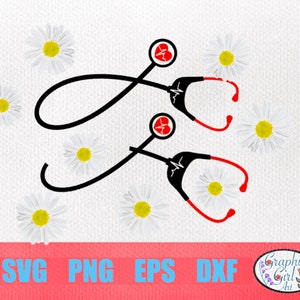Nurse Stethoscope Svg -  Stethoscope Svg - Nurse Stethoscope Png - Nurse gift Stethoscope png - Stethoscope Heart Svg - EKG Svg