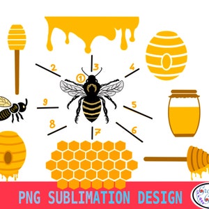 Honey Bee Png Sublimation Design, Honey jar Png, Honey Drips png, Honeycomb Png, Dripping Borders Png, Honey Clipart, Hive Png