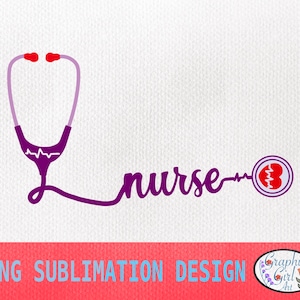 Nurse Stethoscope png -  Nurse png for sublimation, Stethoscope png - Gift for nurses Digital - Nursing png - Stethoscope Heart - Nurse Life