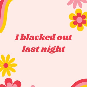 Blacked Out Funny Poster College Room