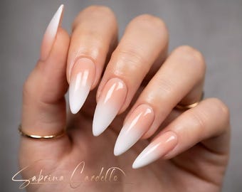 Klassischer Babyboomer * In verschiedenen Formen und Längen * Wiederverwendbare Press on Nails *