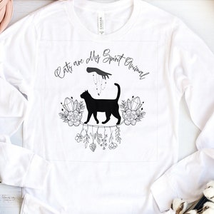 Cats Are My Spirit Animal Shirt, Cat T Shirt, Cat Lover Gift, Funny Cat Shirt, Cat Mama TShirt, Gift For Fur Mom, Cute Cat T-Shirt, Cat Tee