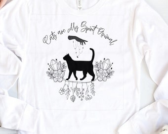 Cats Are My Spirit Animal Shirt, Cat T Shirt, Cat Lover Gift, Funny Cat Shirt, Cat Mama TShirt, Gift For Fur Mom, Cute Cat T-Shirt, Cat Tee