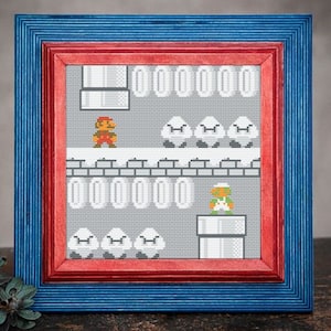 Super Mario 8-bit Cross Stitch Pattern