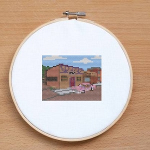 Tiny Moe's Tavern - The Simpsons Cross Stitch, PDF, DMC