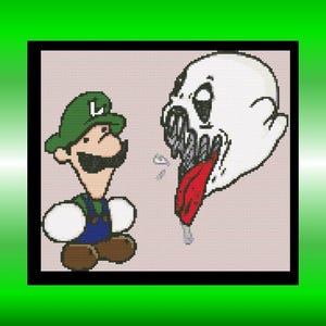 Super Mario Cross Stitch - Luigi&#39;s Bad Day PDF Cross Stitch Pattern, Cross Stitch, PDF, DMC