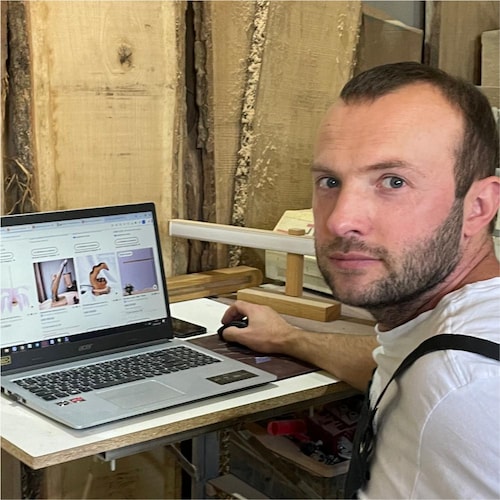 Lampadario in legno di quercia fatto a mano, lampada per isola