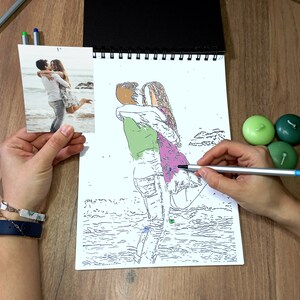 Personalized Coloring Book, Photo To Coloring Book, Custom Coloring Book, Pages, Sheets, Customize Your Own Coloring Book, Valentine's Gift