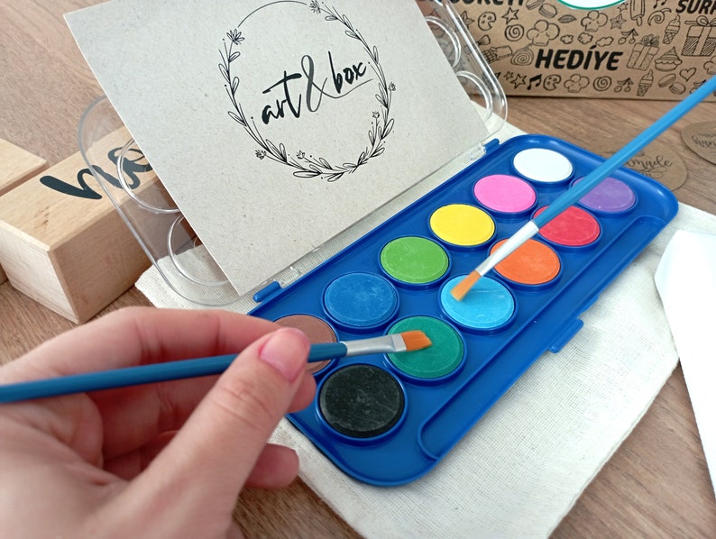 Personalized Couple DIY Photo Wooden Painting Kit, Couples Date Night