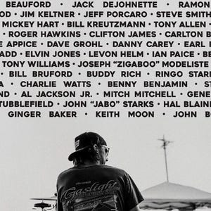 Póster de los mejores bateristas de todos los tiempos - Arte para sala de música (descarga digital) - Regalo para bateristas