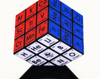 Lot De 9 Cubes Éléments Périodiques 10 Mm + Support Acrylique 3 Niveaux – Collection Scientifique Éducative Et Décorative
