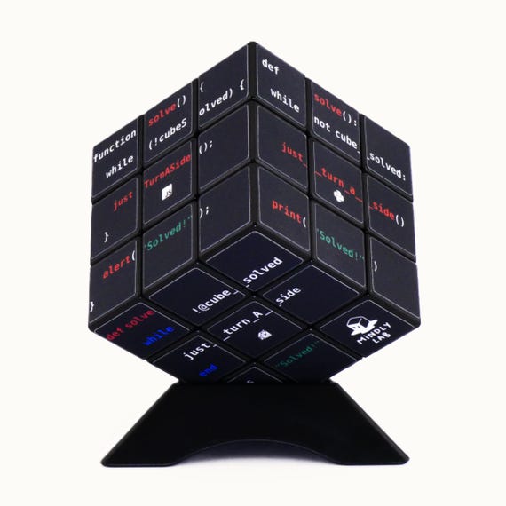 Programmer Puzzle Cube – Coding 3x3 Geeky Decorative Puzzle, Gift