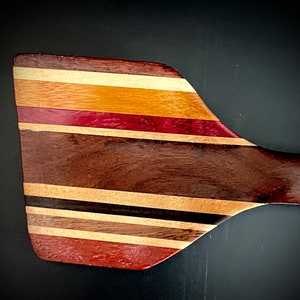 Wooden spatula. Made from various exotic wood