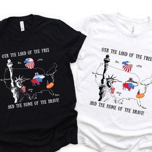Shirts VS, shirt Vrijheidsbeeld, shirt VS familie-uitstapje, shirt 4 juli, Vegas Miami New York, coole VS-souvenir, land van het gratis T-shirt