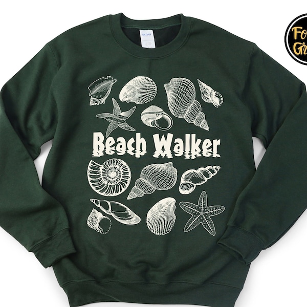 Seashell Collector Sweatshirt - Nature Lover Gift - Beach Walker pullover for Outdoors - Vacation sweatshirt for Her - Ocean Lover jumper