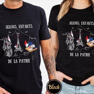 Chemise France, Tour Eiffel, Chemise patriotique française tendance, Chemise carte de France, T-shirt Love France, Vêtements de groupe, Amateur de fromage, Vêtements souvenir