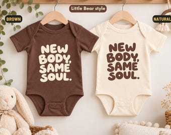 New Body Same Soul Baby Bodysuit, Funny Newborn Outfit, Reincarnation Baby Shirt, Unique Baby Shower Gift, Funny New Baby Gift, Cute Twins