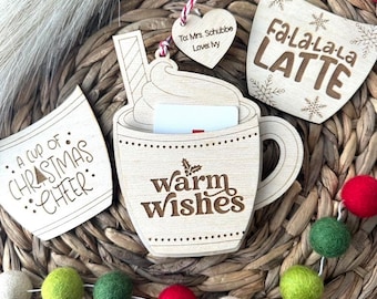 Christmas Gift Card Holder | Teacher Gift Card Holder | Coffee Mug Gift Card Holder | Coffee Gift Card Ornament | Teacher Gift