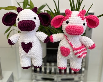 2in1 Crochet Cow Amigurumi Pattern: Plush Stuffed Animal (PDF Pattern)