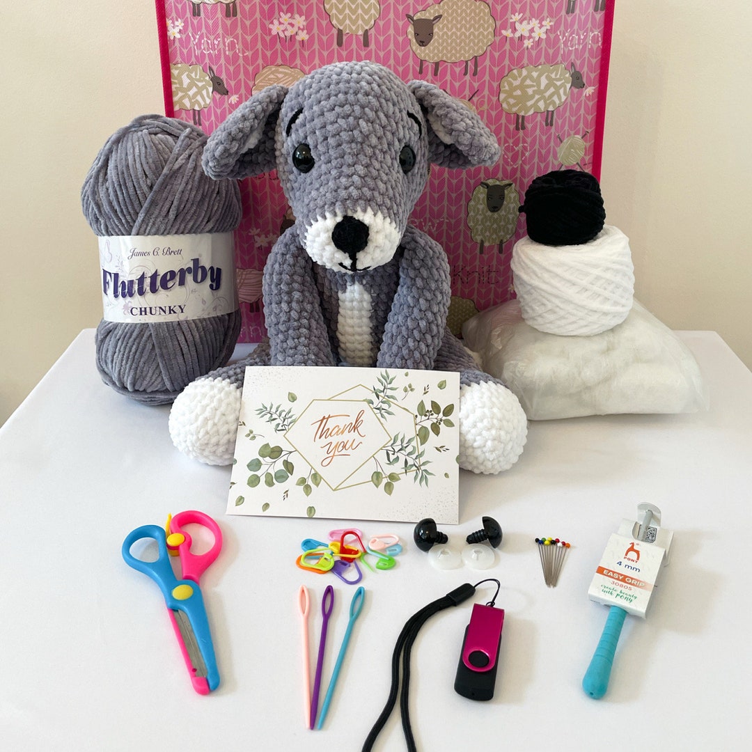 Domino the Dog Crochet Kit Make Your Own Kit & Pattern Etsy Australia