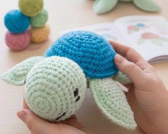 Large Crochet Turtle Pattern: Amigurumi Stuffed Animal (PDF Pattern)