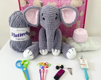 Haakpakket Everest de olifant: amigurumi-project voor beginners