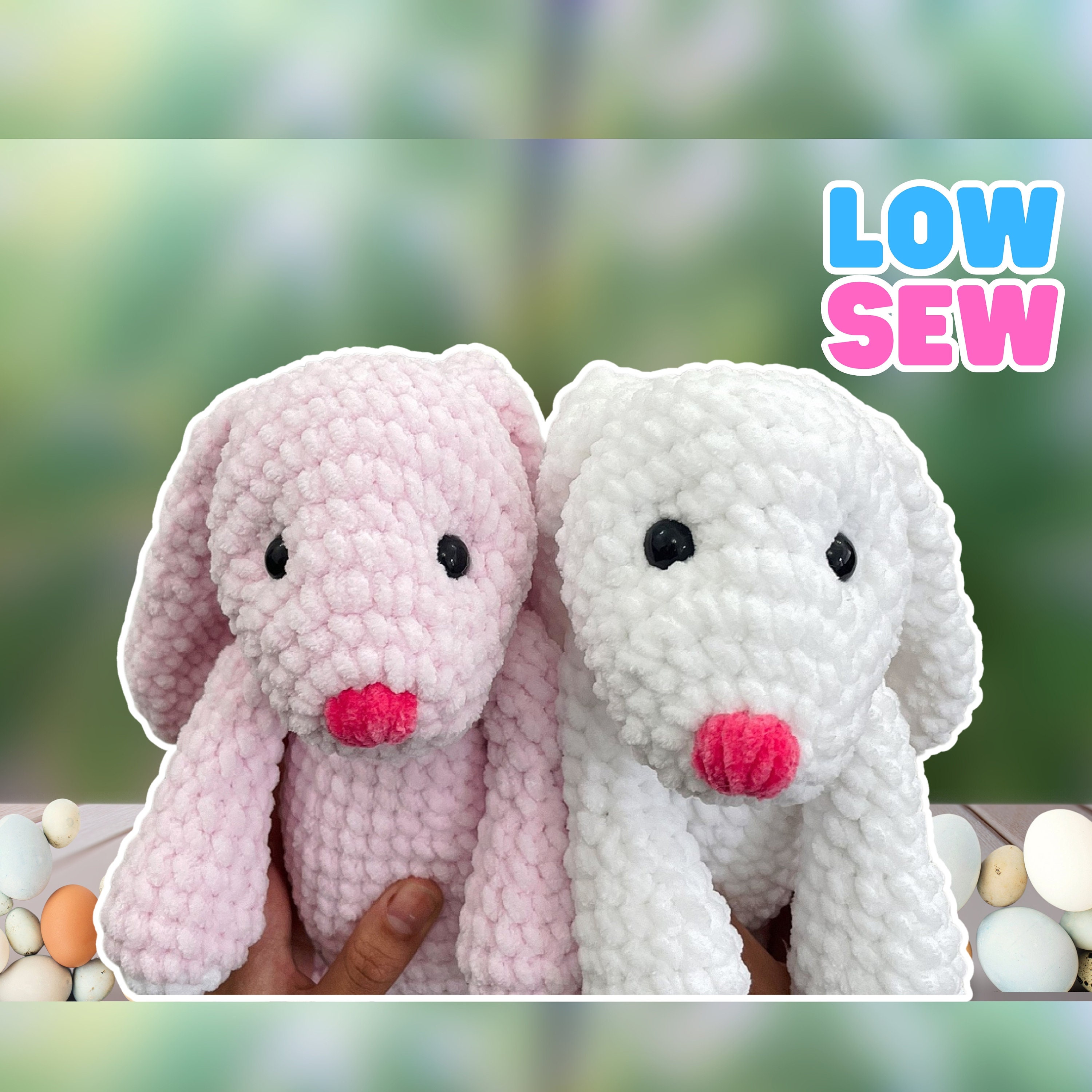 40 Easter Bunny Crochet Patterns for Spring Gifts, Baskets, and Home Decor 2 Crochet Easter Bunny Pattern: Low Sew Amigurumi Rabbit