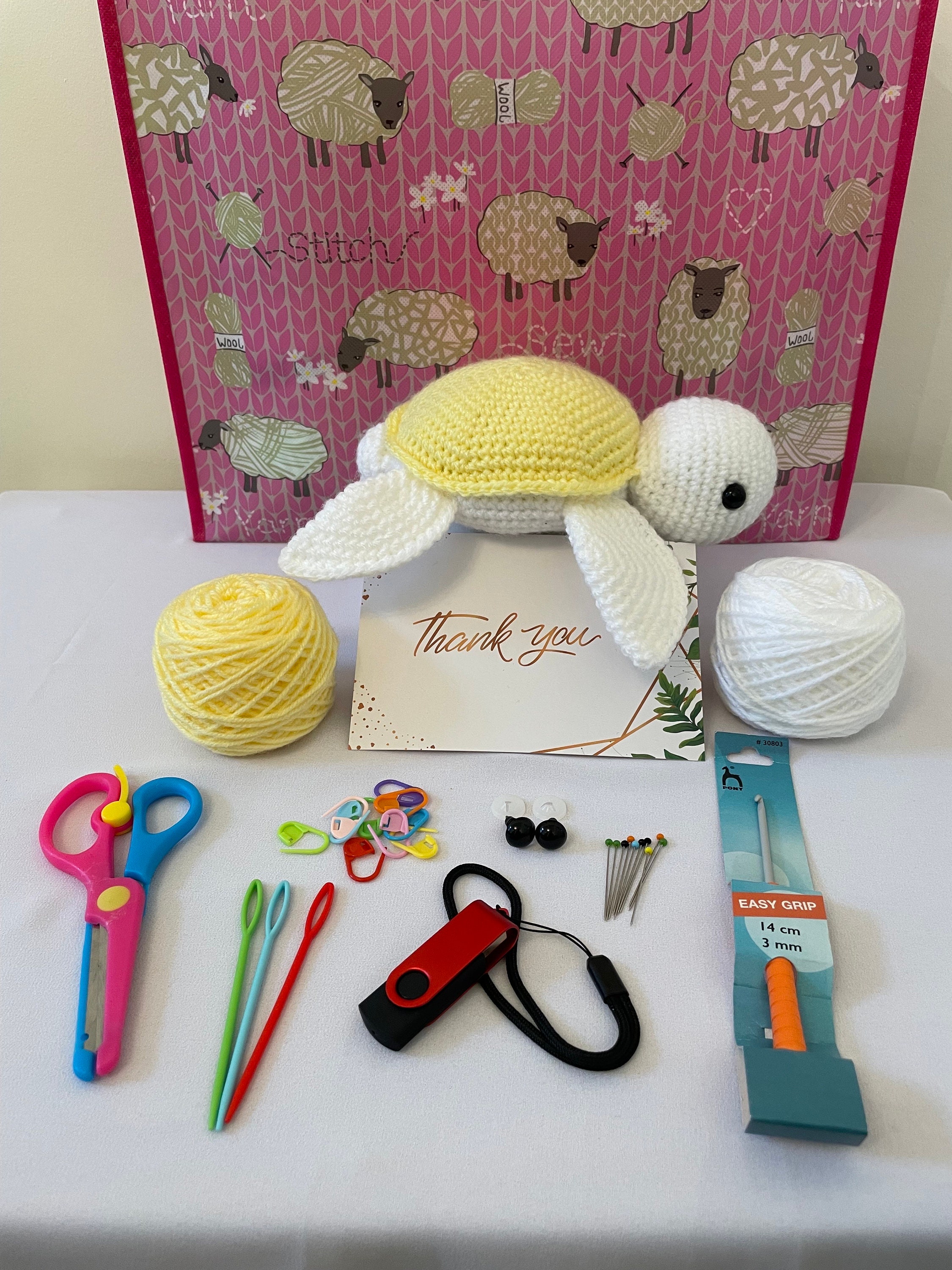 Kit De Crochet En Forme De Tortue Pour Débutant Avec Instructions