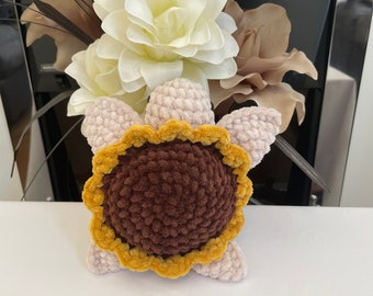 Crochet Sunflower Turtle Pattern: Small Plushie Amigurumi (PDF Pattern)