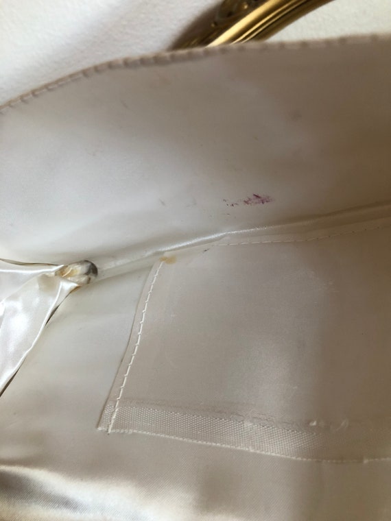 Vintage White Beaded Evening Bag, Vintage White B… - image 10