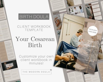 Cesarean Birth Plan Workbook, Birth Doula Client Workbook Template, C-Section Plan, Doula Forms and Handouts, Printable Doula Business Forms
